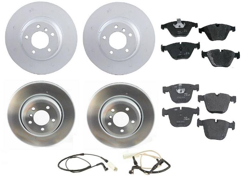 BMW Brake Kit - Pads and Rotors Front &  Rear (348mm/345mm)